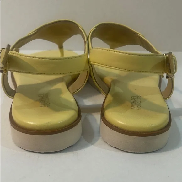 Michael Kors Lemon Sandals with Gold Logo - Picture 6 of 8